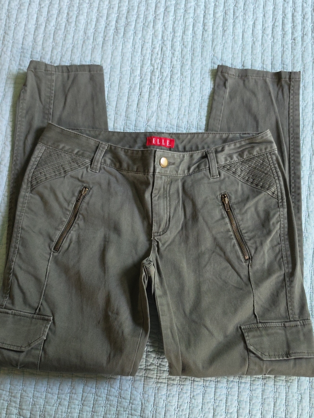 Elle CARGO Olive Green Pants 6